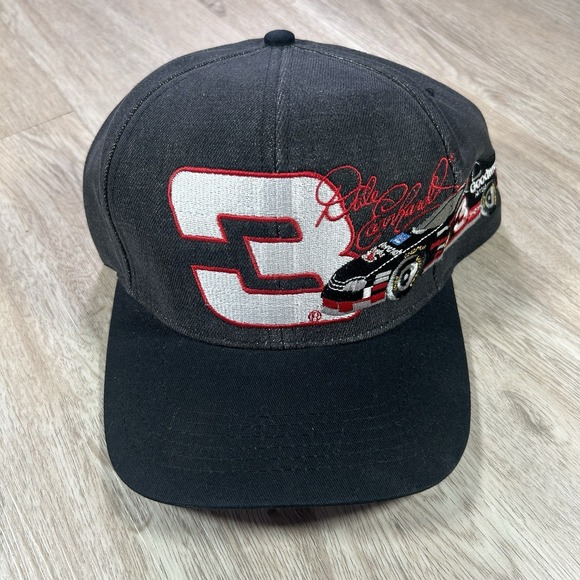Competitors View Other - VTG Dale Earnhardt Snapback Hat NASCAR Competitors View Gray Black Cap